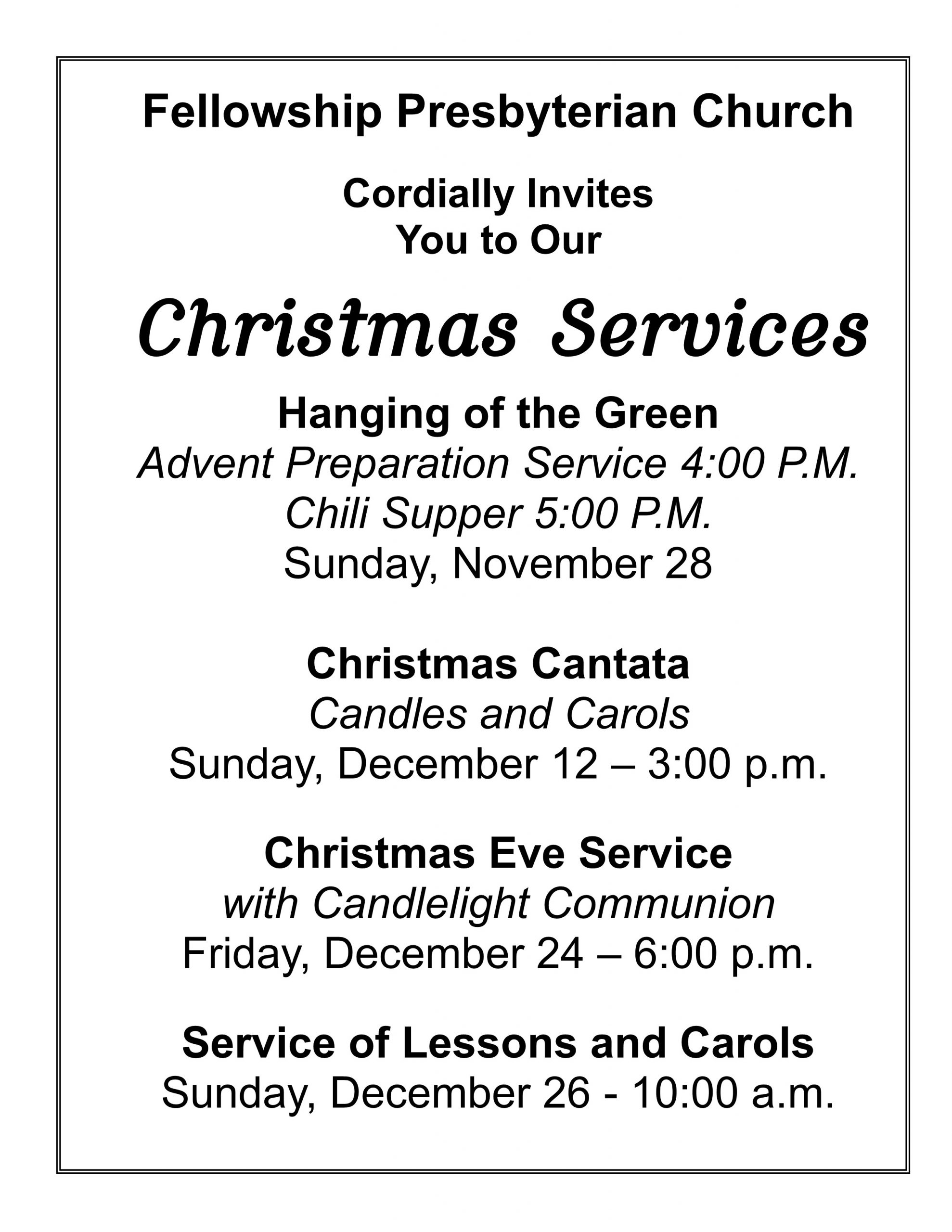 Web Invitation for Christmas 2021